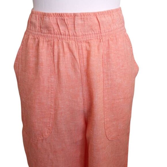 JONES & CO PEACH LINEN BLEND CROP PANTS SZ.M NWOT. - Picture 3 of 10